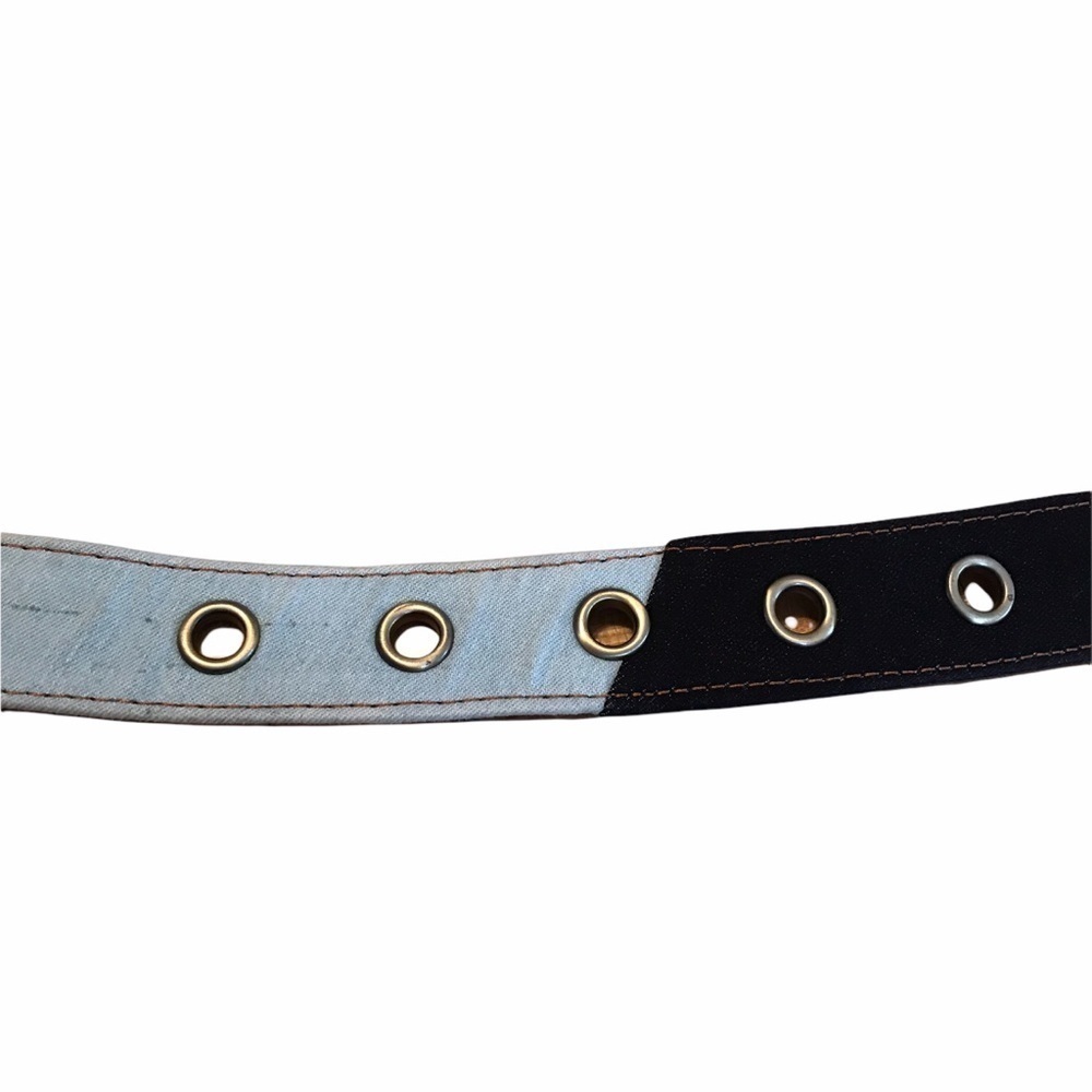 Retro Patchwork Style Large Buckle Belt - image 4